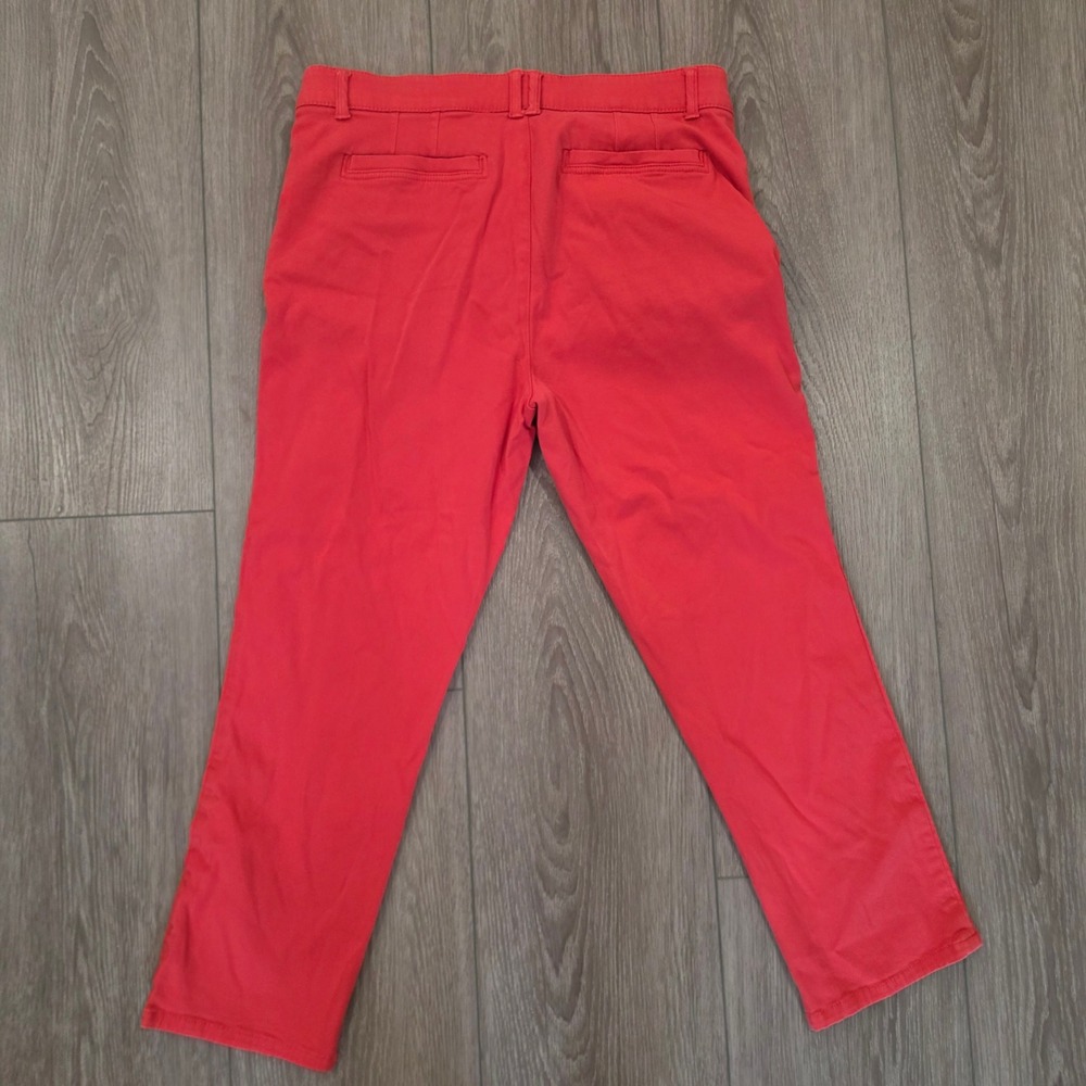 Democracy Ab solution Red Colored Pants Womens Size 14 Straight Leg Stretch - Picture 9 of 9